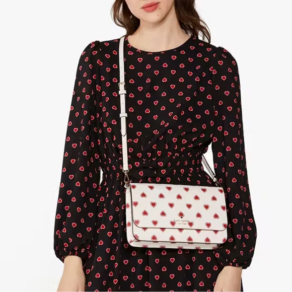 Kate Spade NWT Madison Heartfelt Geo Flap Crossbody & Matching Wallet Set - Picture 16 of 16